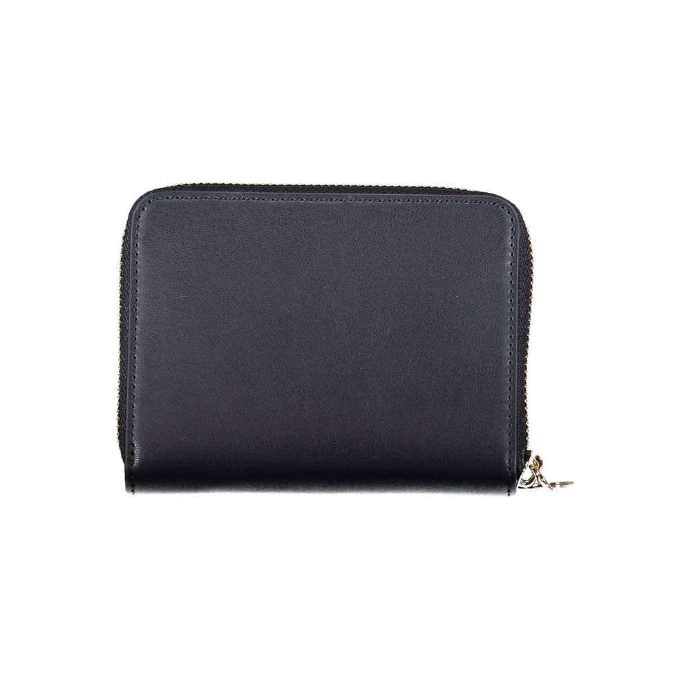 Blue Polyurethane Women Wallet