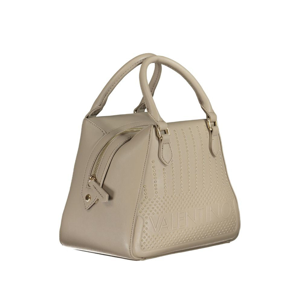 Beige Polyurethane Women's Bag