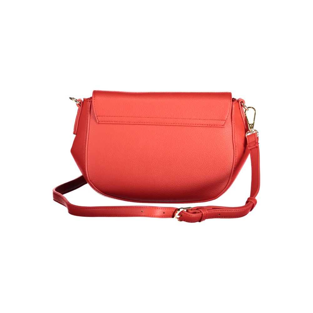 Red Polyurethane Women's Bag