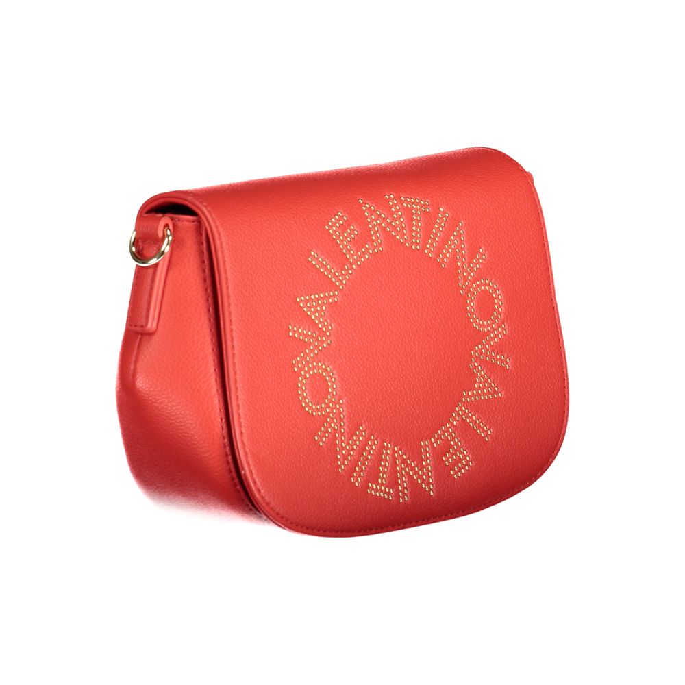 Red Polyurethane Women's Bag