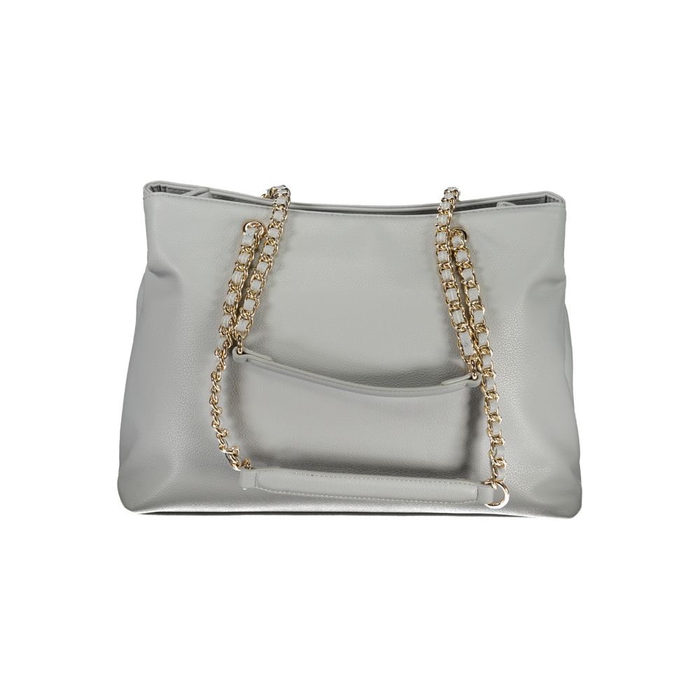 Gray Polyurethane Women's Bag