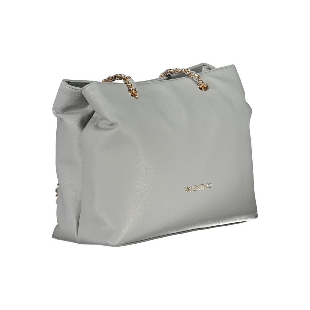 Gray Polyurethane Women's Bag