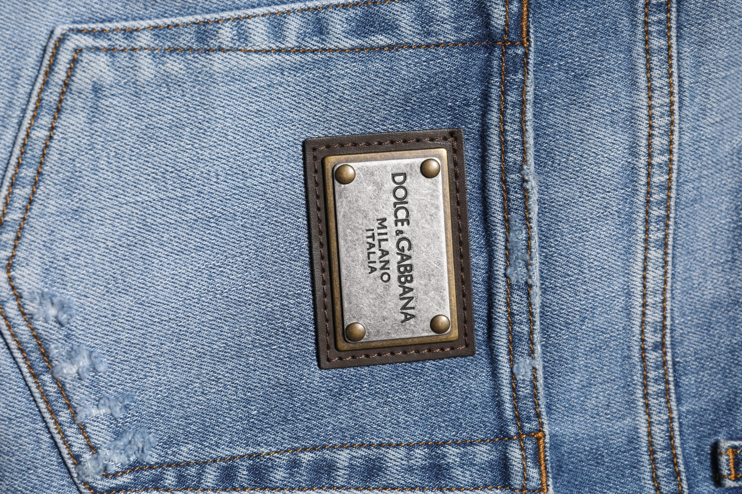 Blue Washed Cotton Skinny Men Denim Jeans
