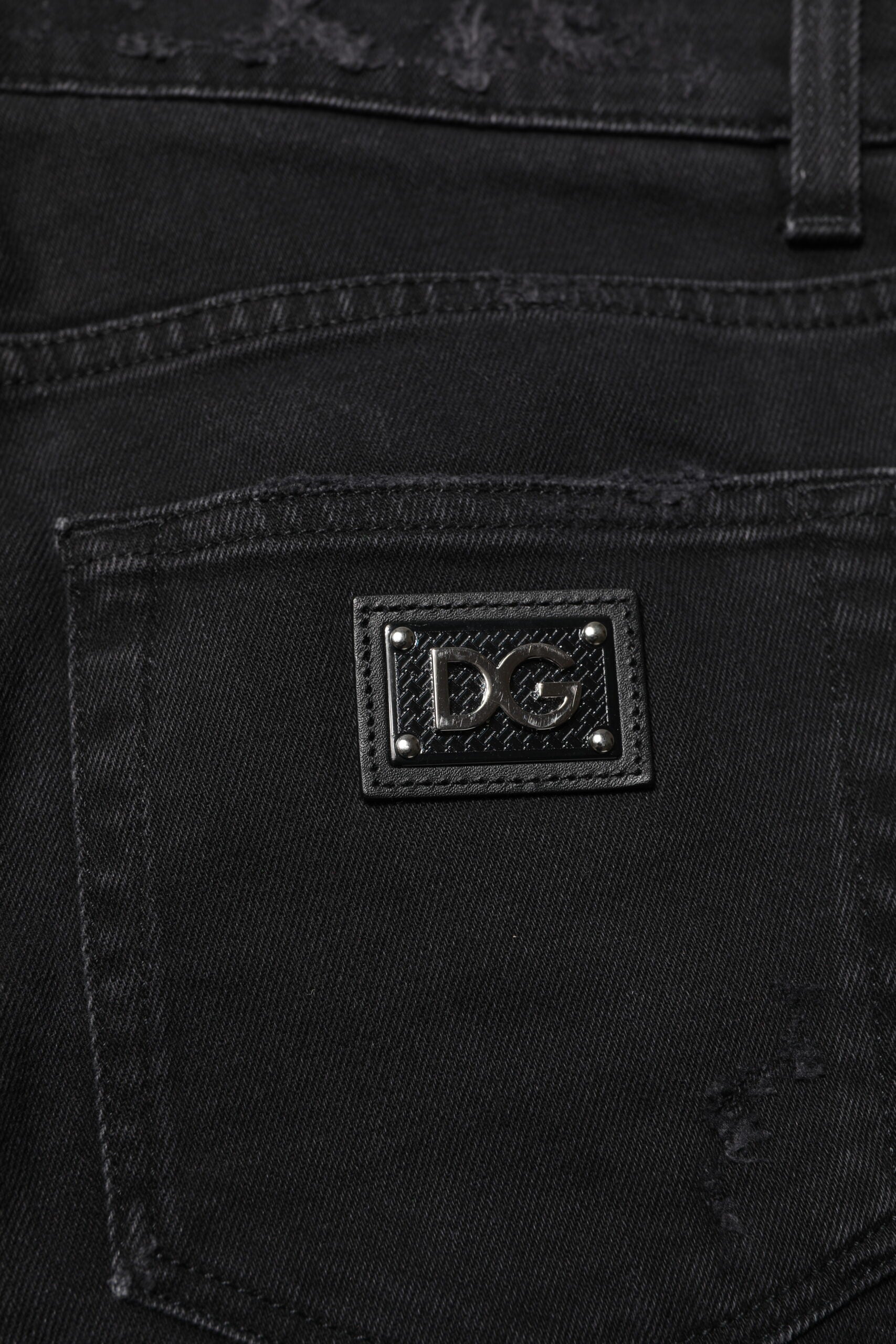 Black Cotton Skinny Men Denim Jeans
