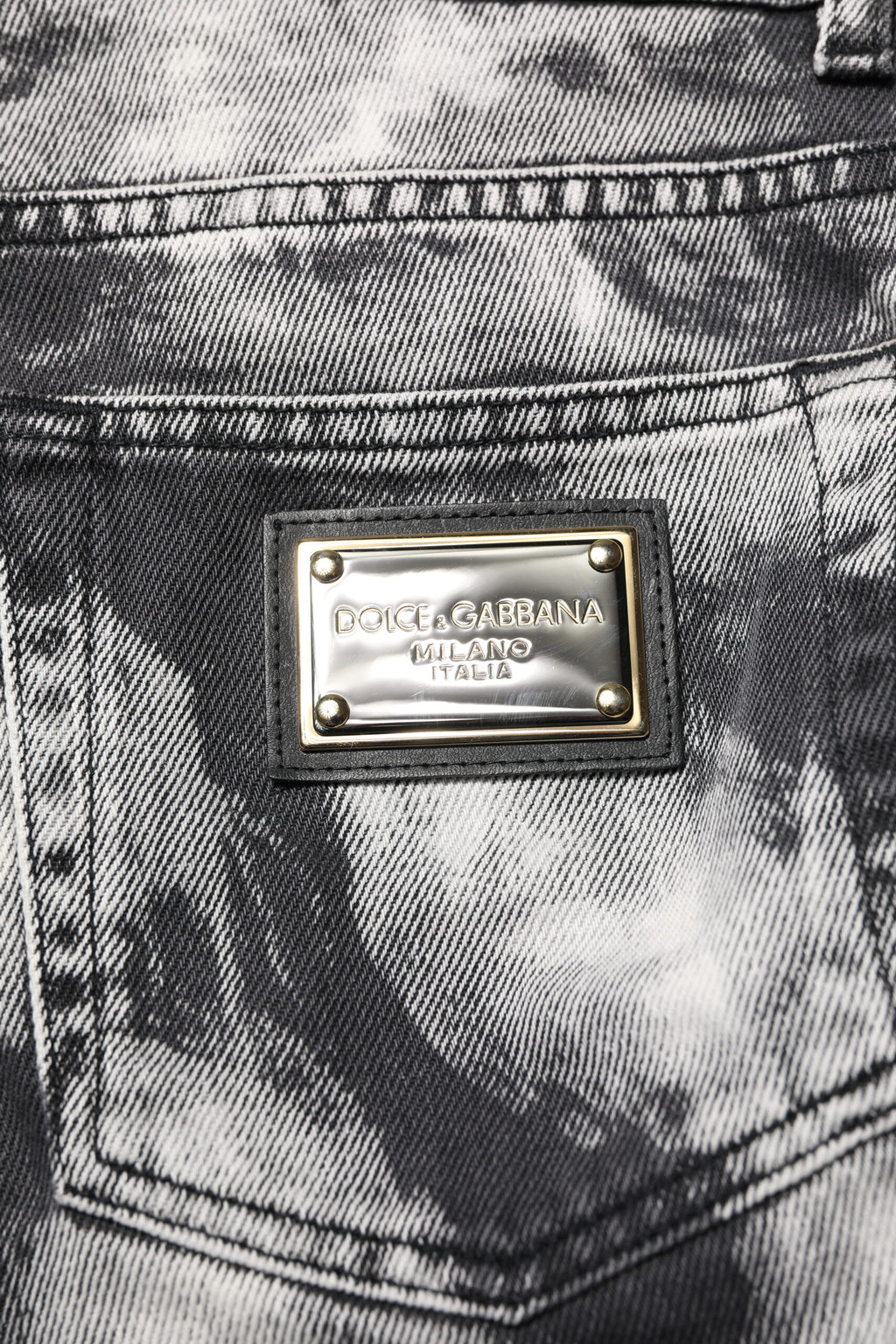 Black Tie Dye Straight Denim Jeans