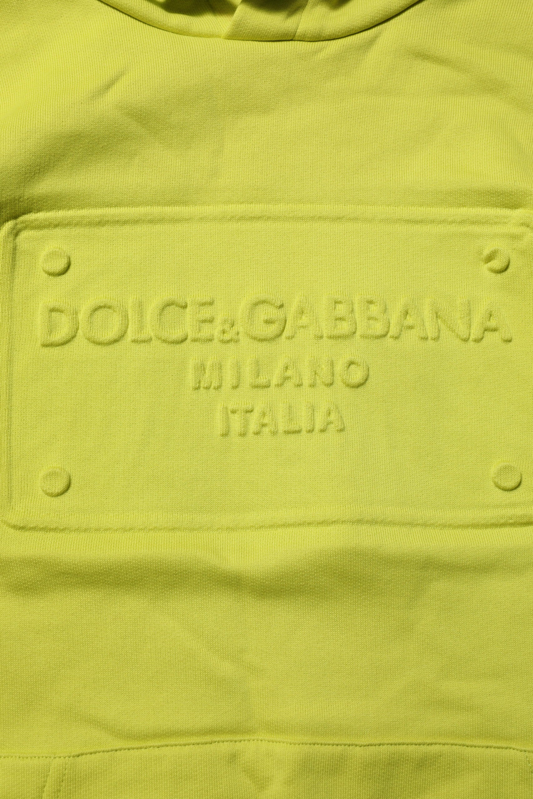 Green Cotton Hooded Logo Sweatshirt Sweater