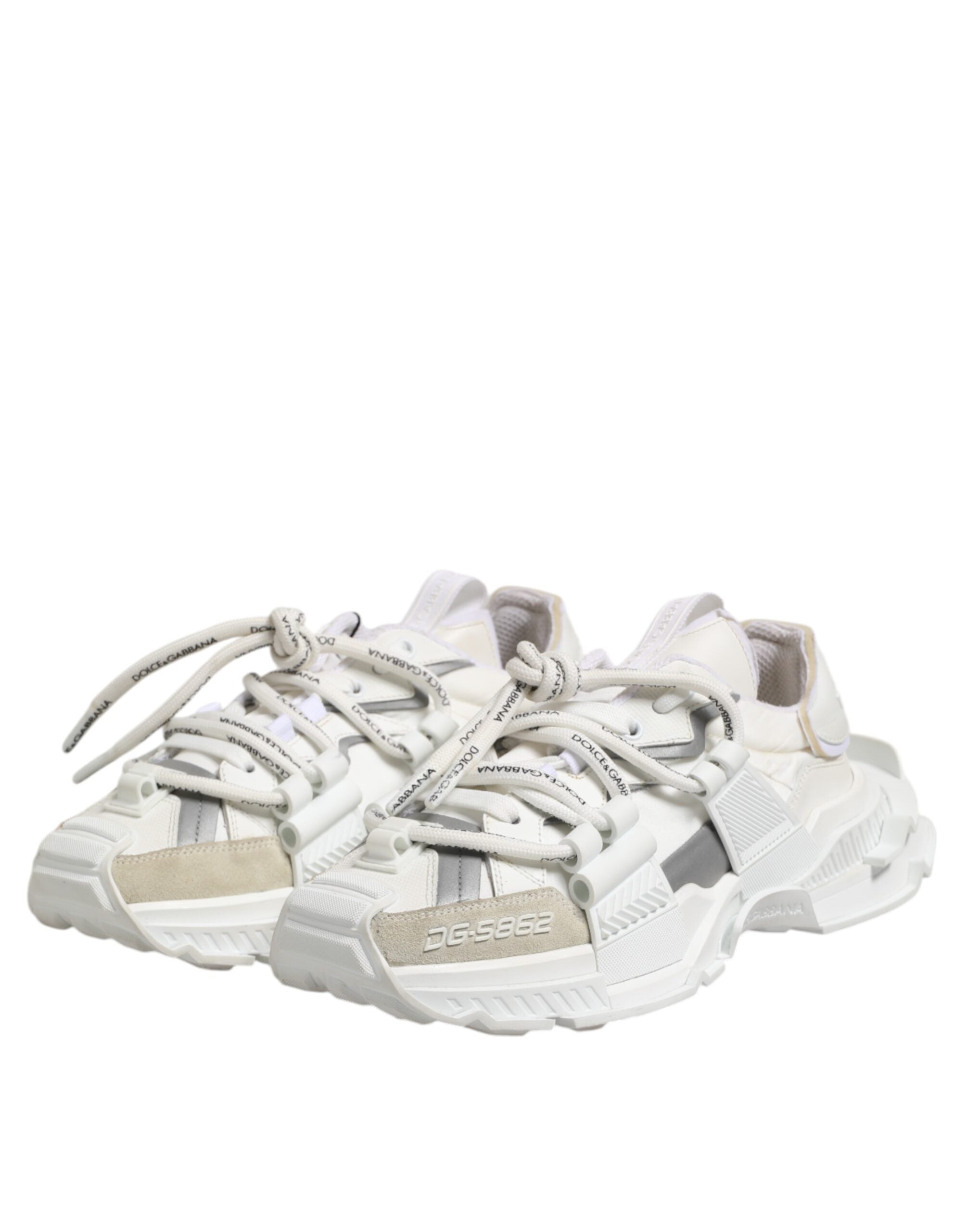 White Gray Low Top Space Sneakers Shoes