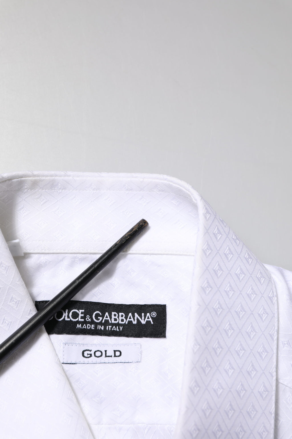 White Cotton GOLD Long Sleeves Formal Shirt