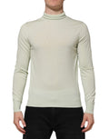Mint Green Wool Turtleneck Pullover Sweater