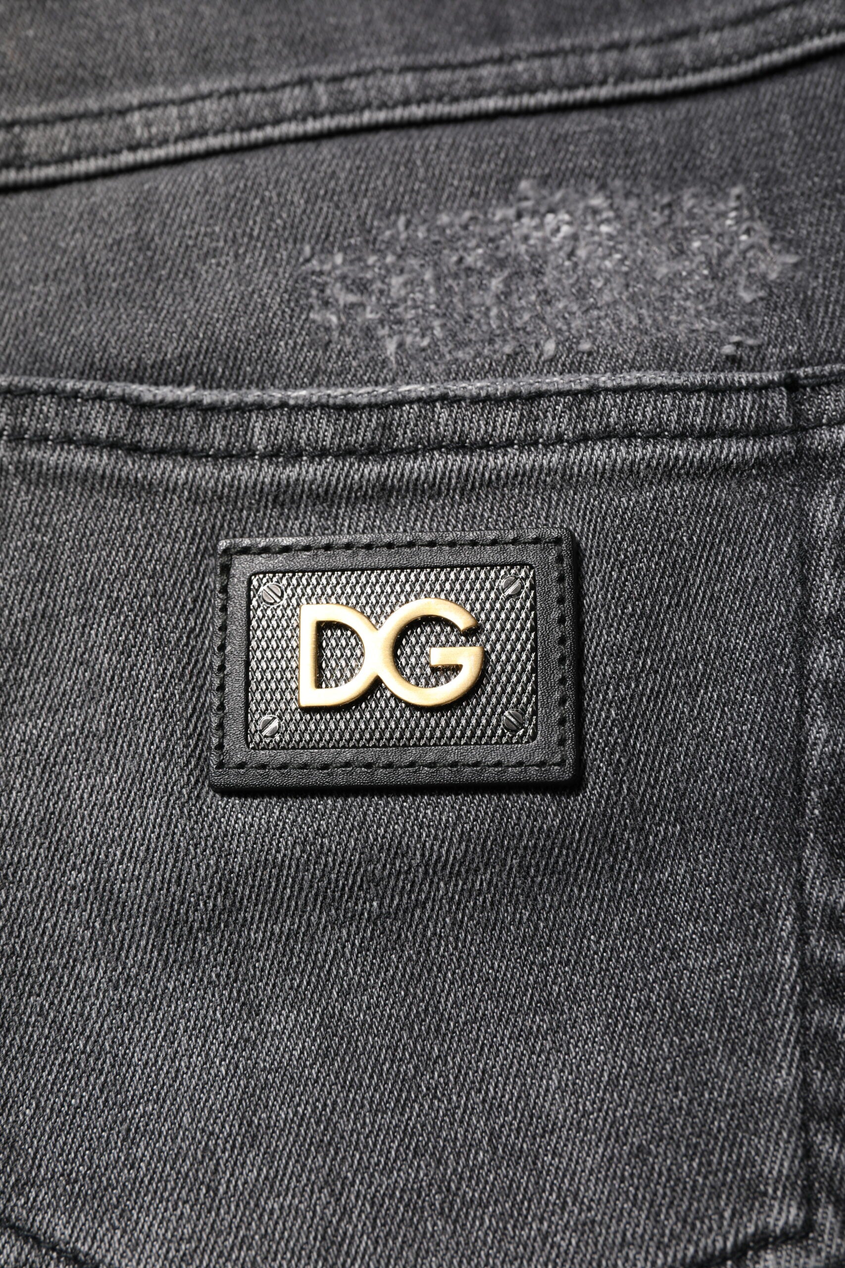 Dark Gray AUDREY Cotton Skinny Denim Jeans