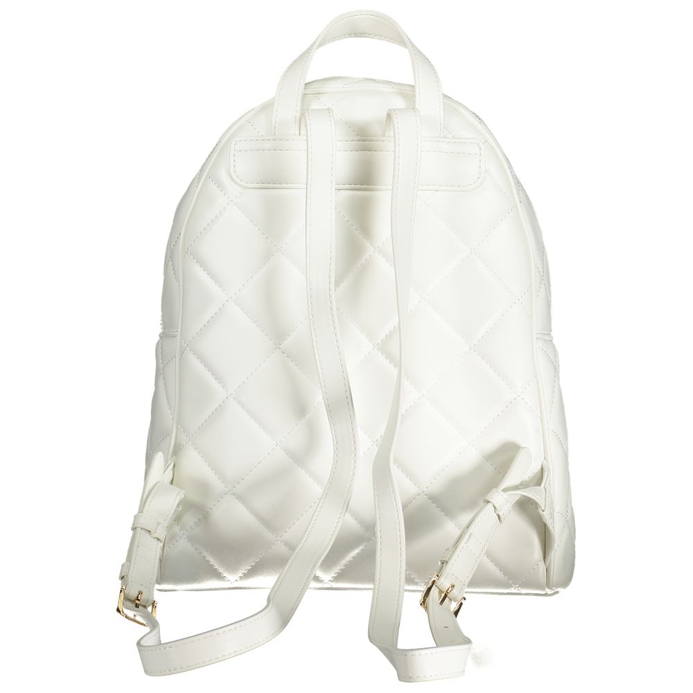 White Polyurethane Women's Backpack