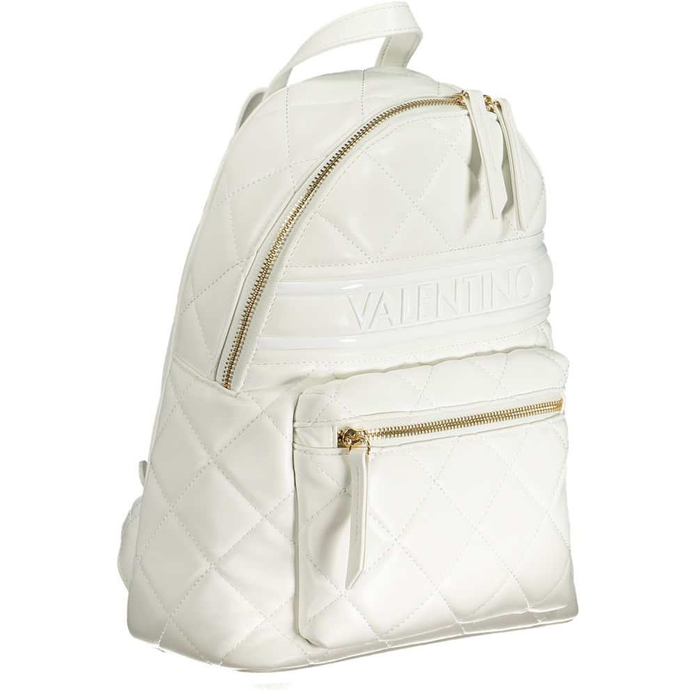 White Polyurethane Women's Backpack