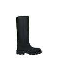 Schwarze Regenstiefel aus Baumwolle