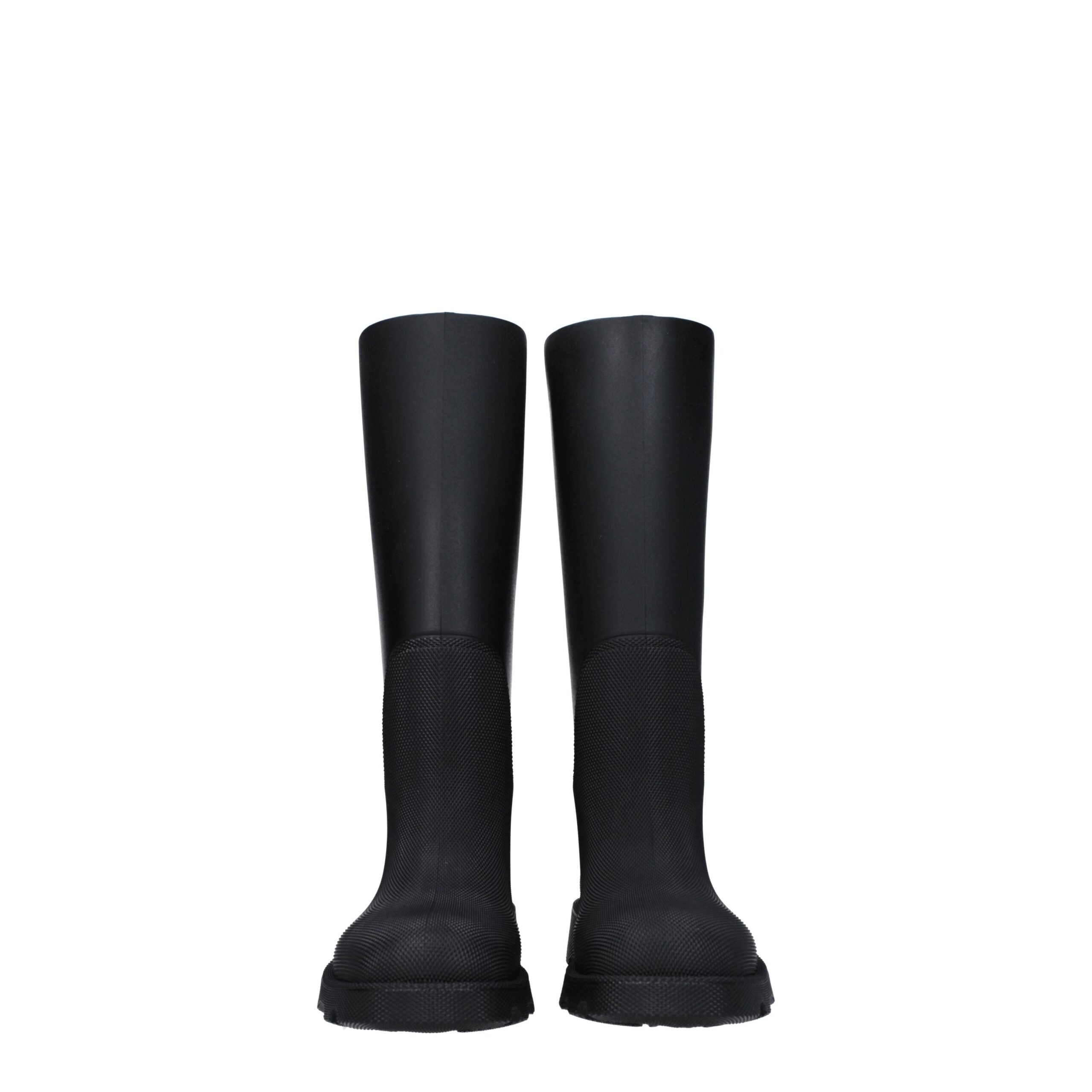 Schwarze Regenstiefel aus Baumwolle