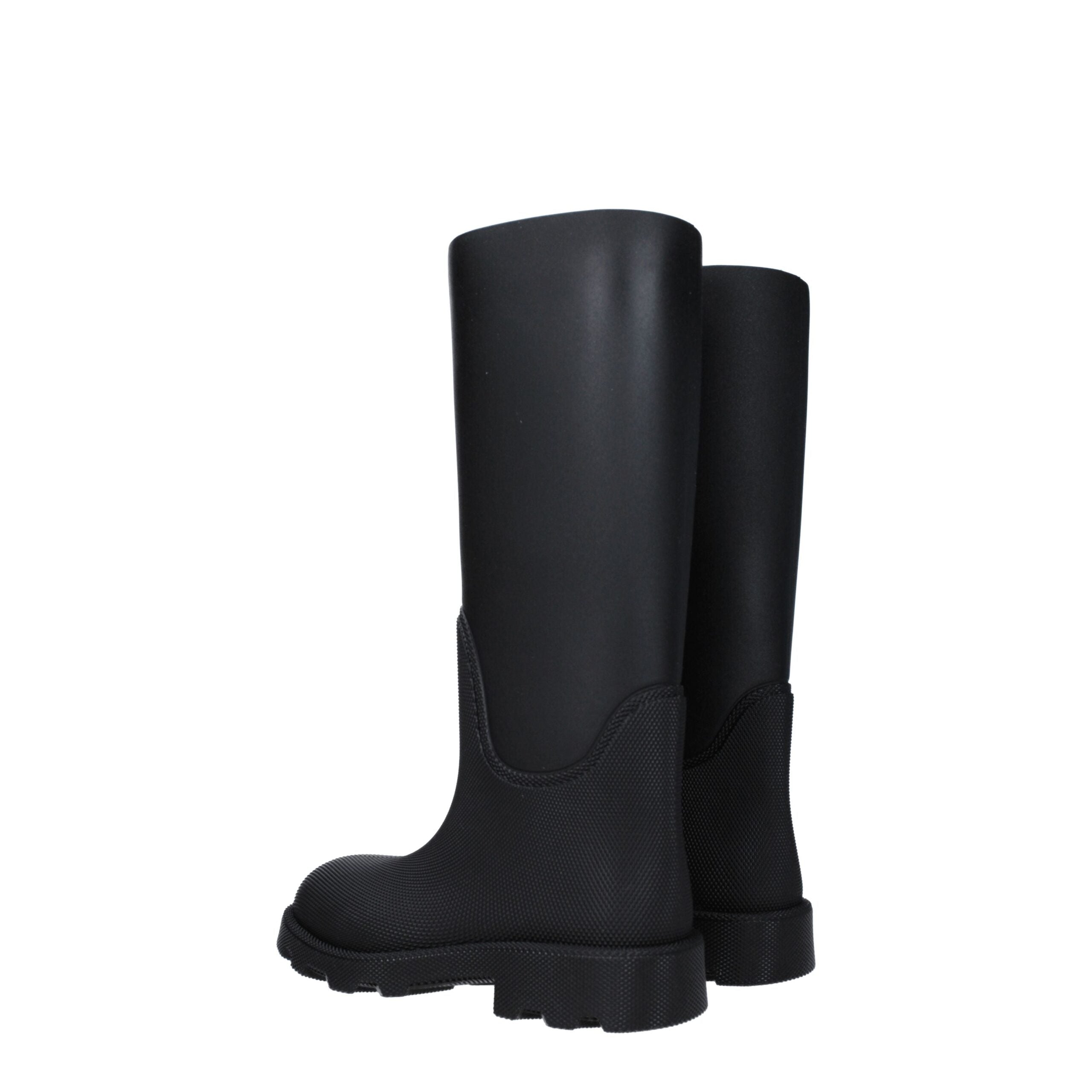 Schwarze Regenstiefel aus Baumwolle