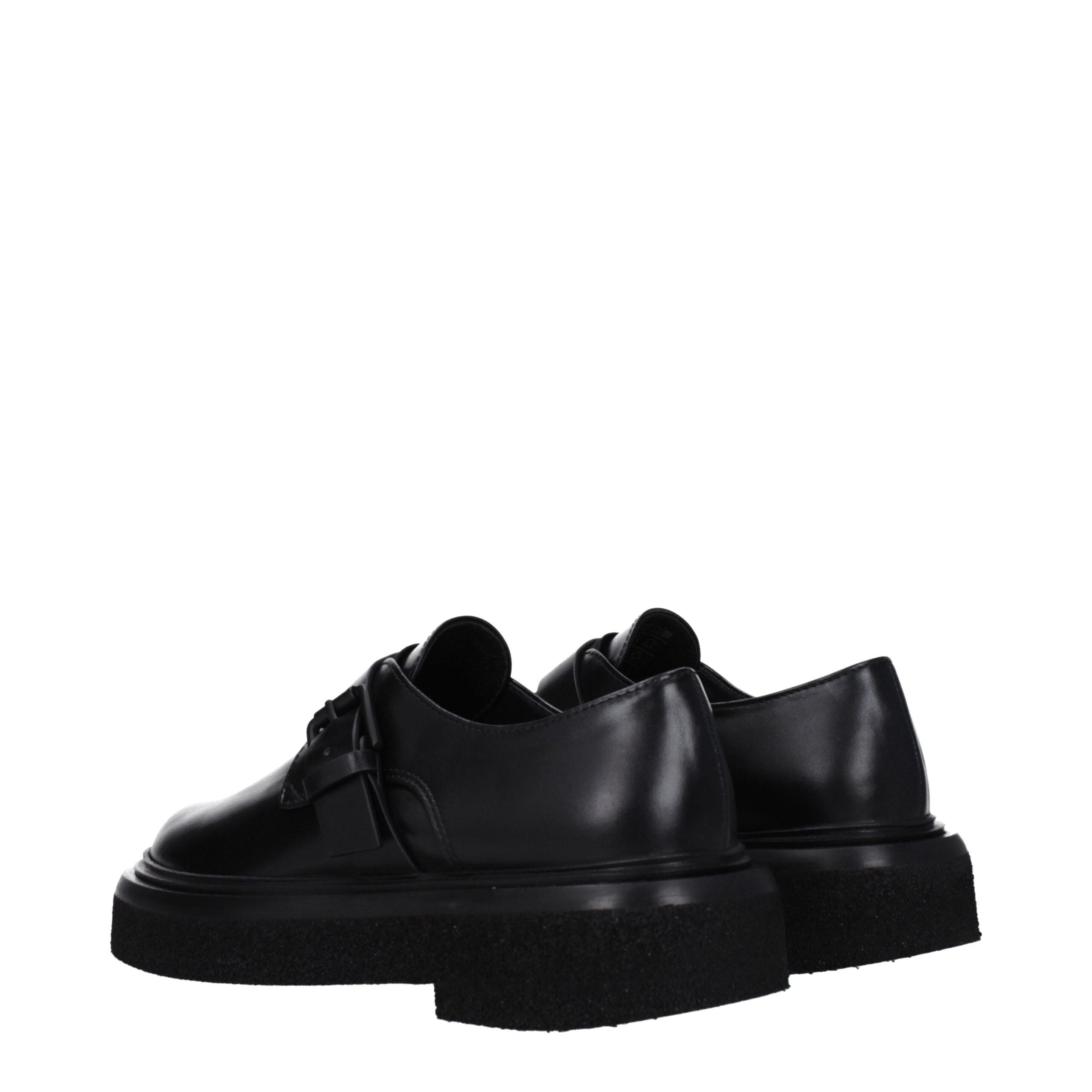 Black Leather Oxfords And Derbies