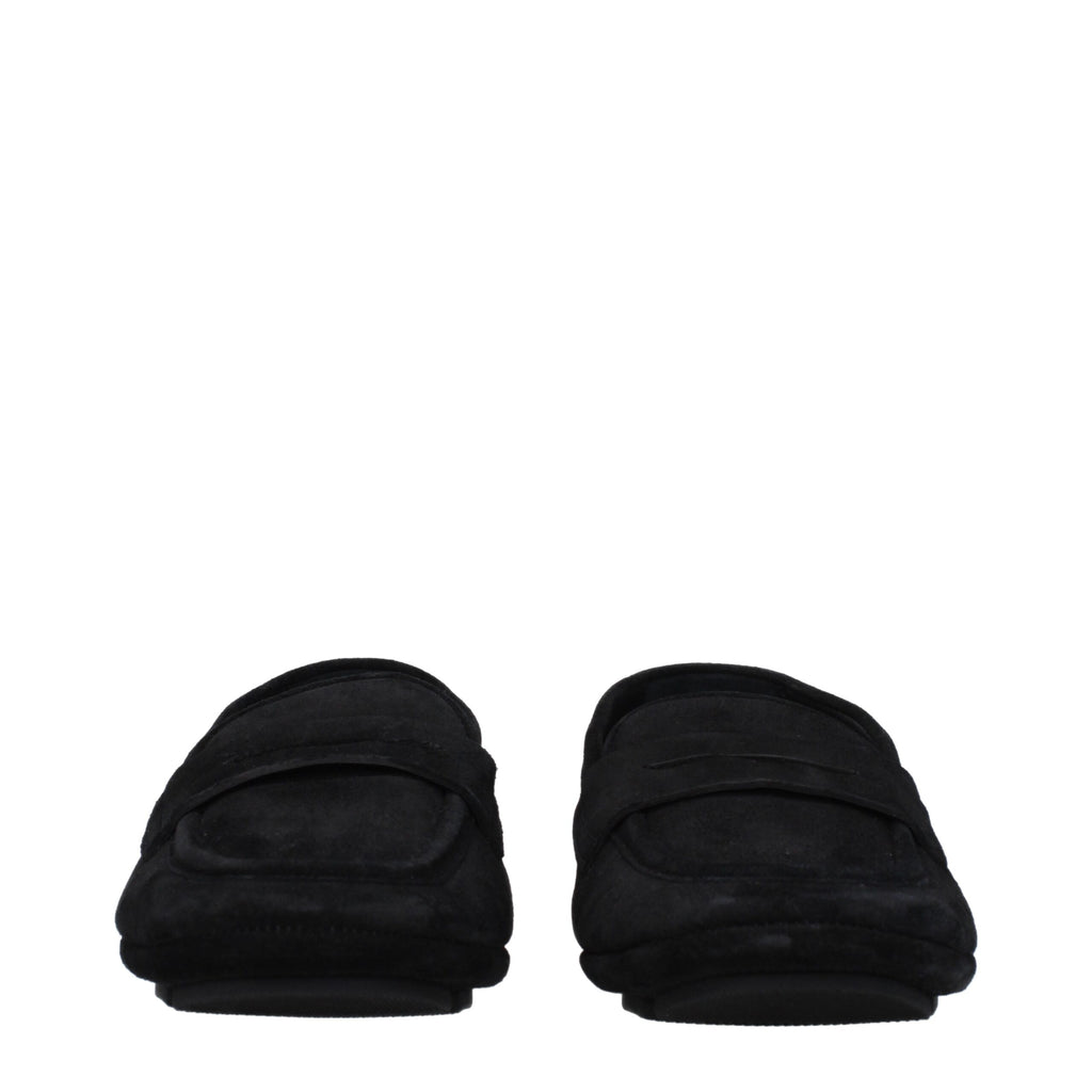 Black Leather Slip-On Loafers