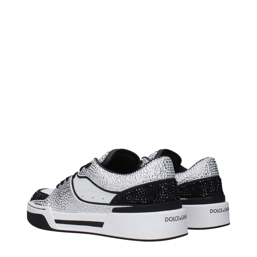 White Leather Low Top Sneakers