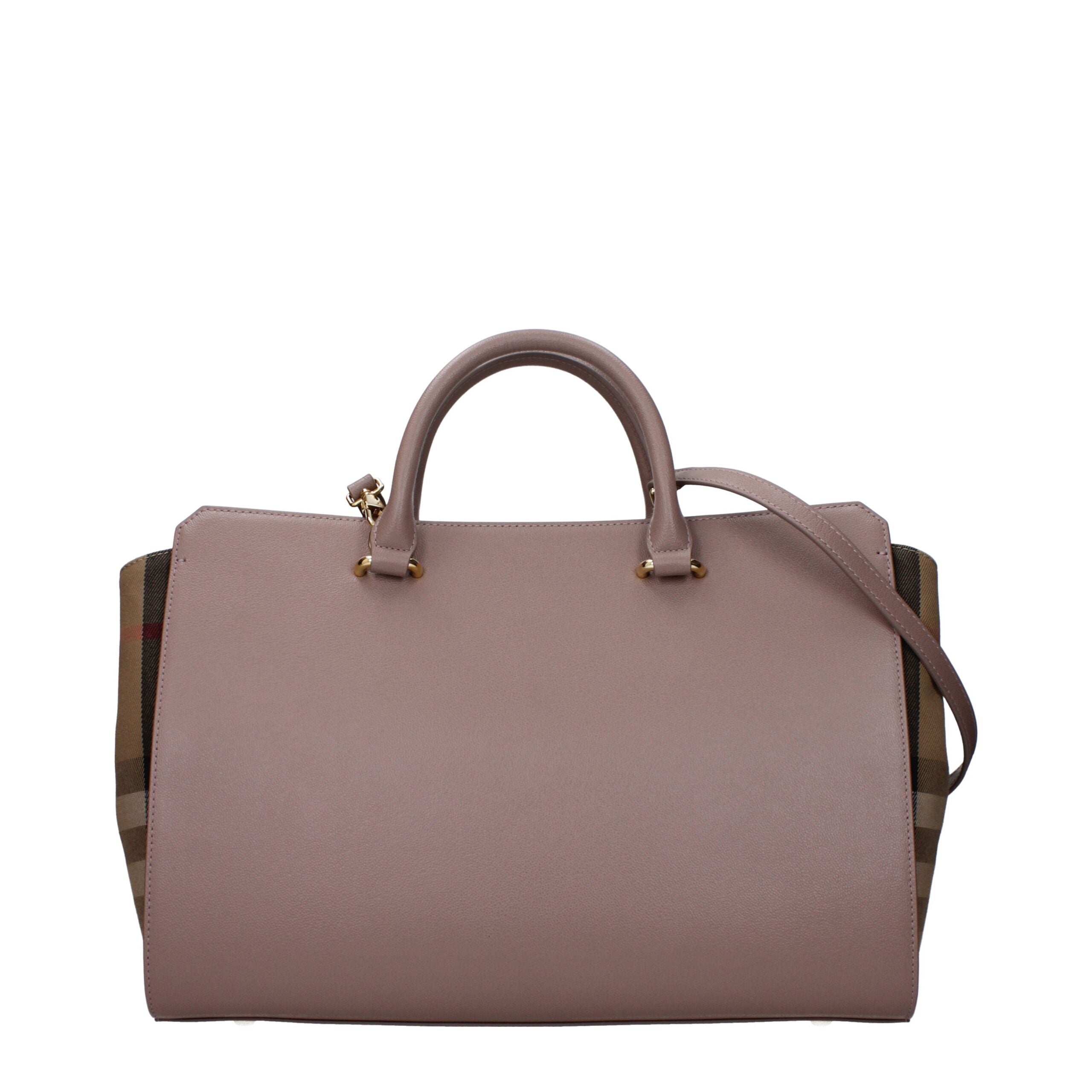 Gray Leather Handbag