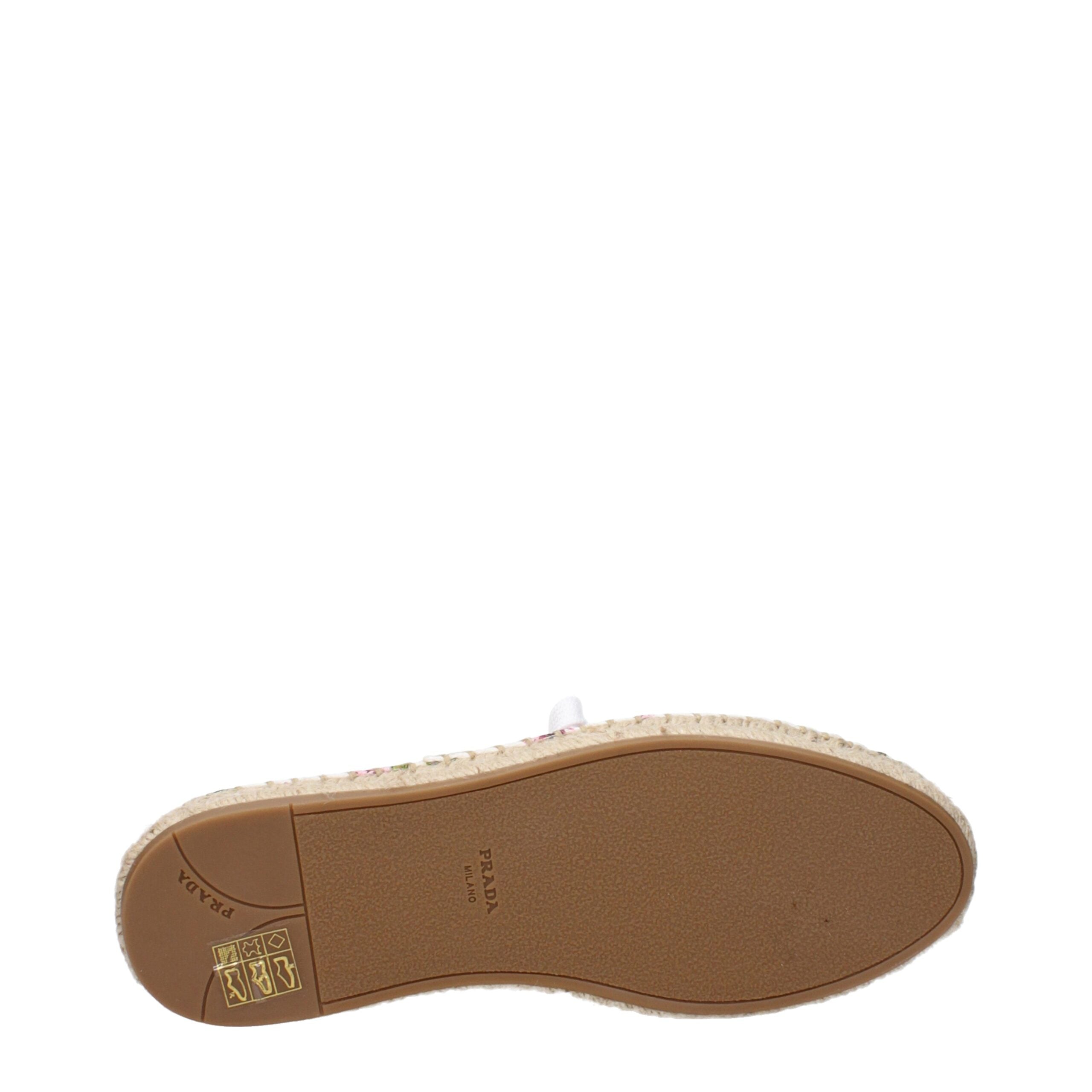 White Fabric Espadrilles