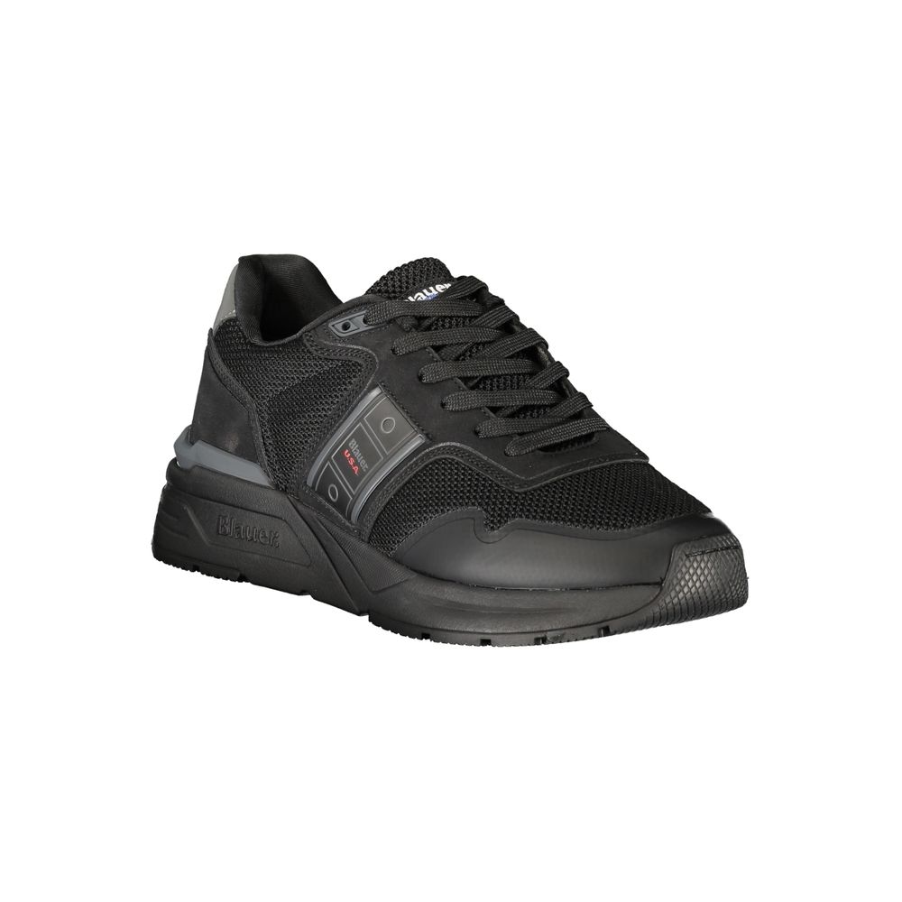 Schwarzer Polyester Herren Sneaker