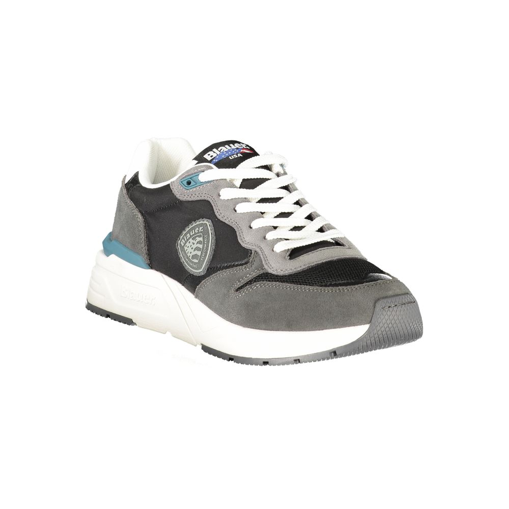 Schwarzes Leder Herren Sneaker