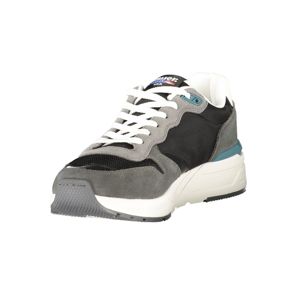 Schwarzes Leder Herren Sneaker