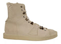 White Leather Lace Up Mens Boots