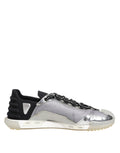 Black Silver NS1 Men Low Top Sneakers Shoes