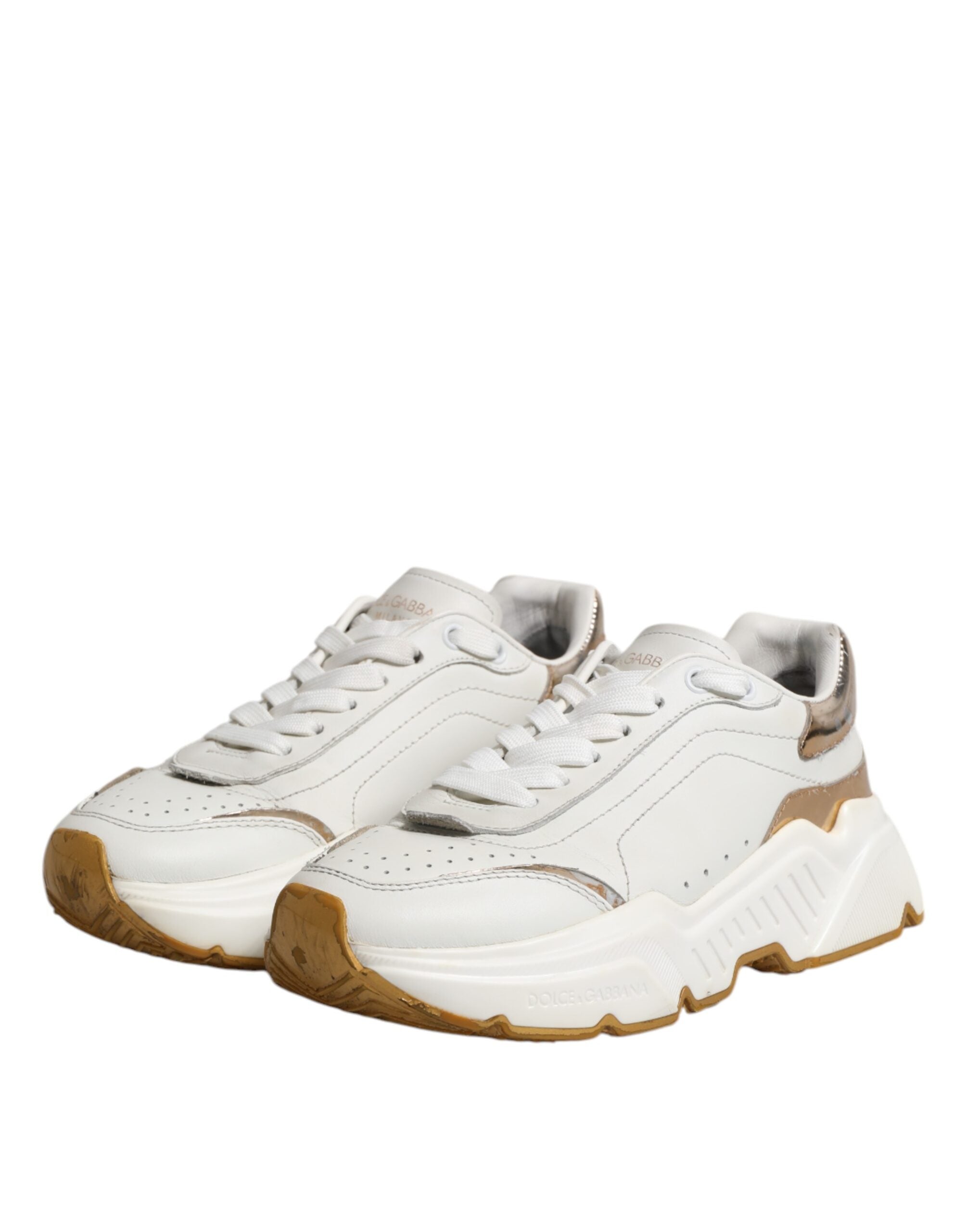 White Gold Daymaster Low Top Sneakers Shoes