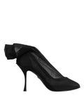 Black Silk Stretch Mesh Sock Boots Shoes