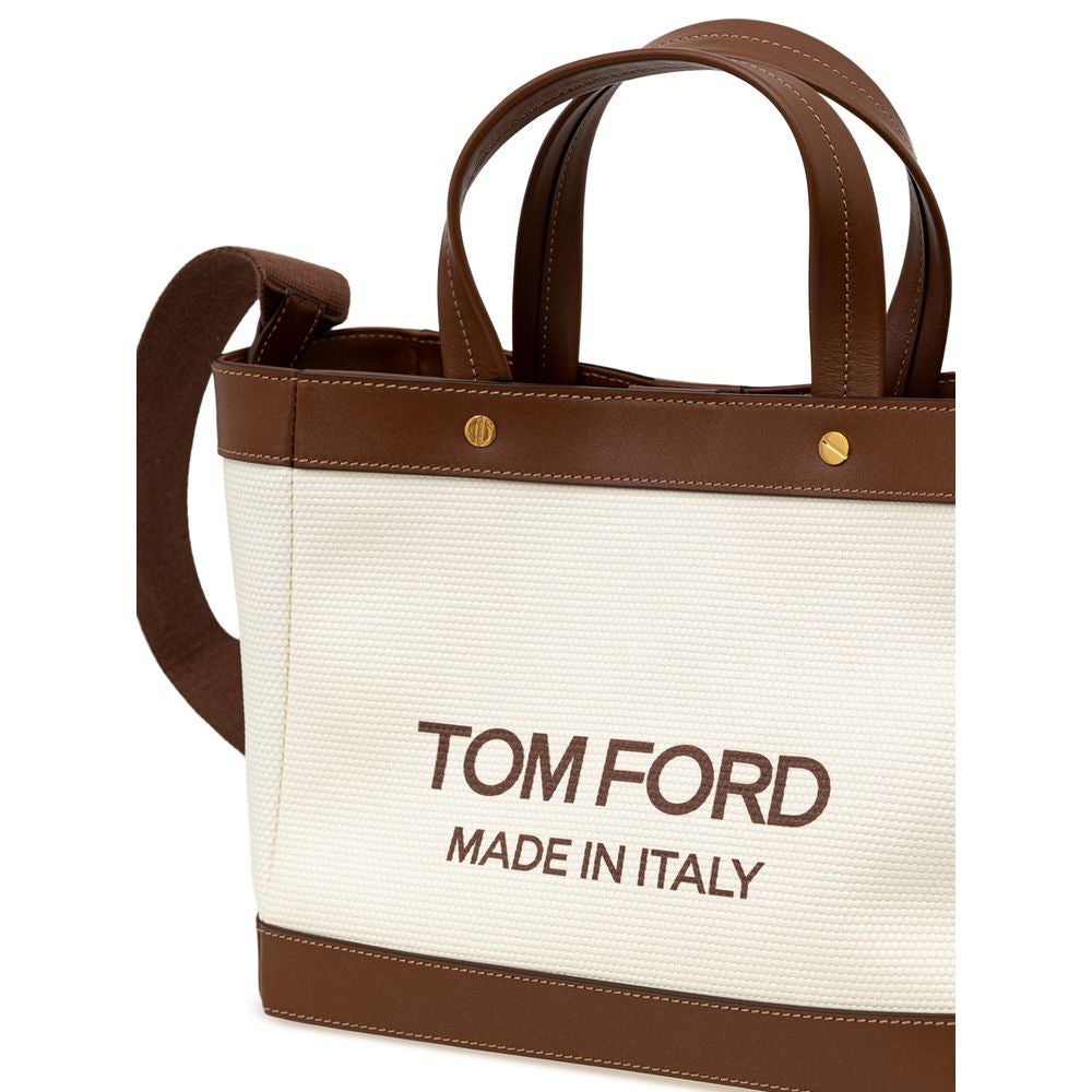 Beige Cotton Tote Bag