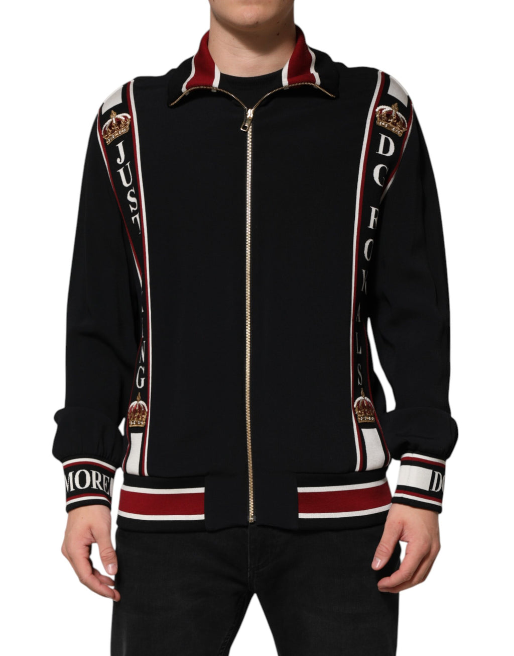 Black DG King Full Zip Sweatshirt  Sweater