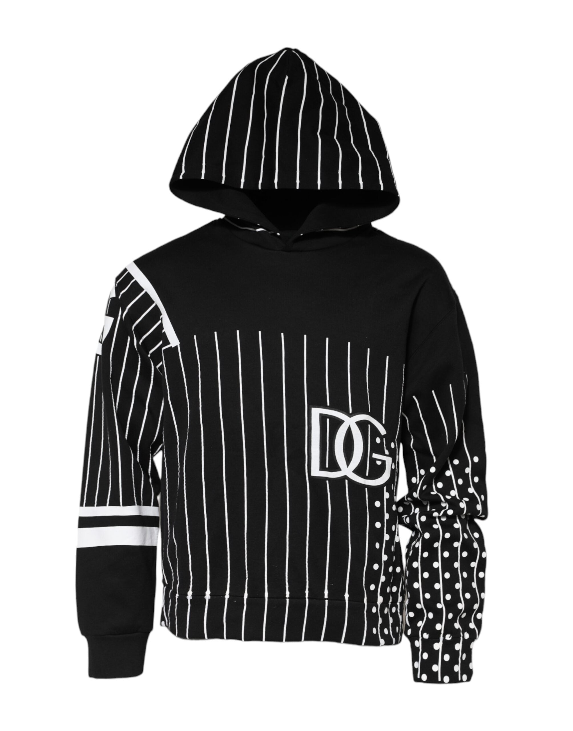 Black Stripes Hooded Men Sweatshirt Sweater