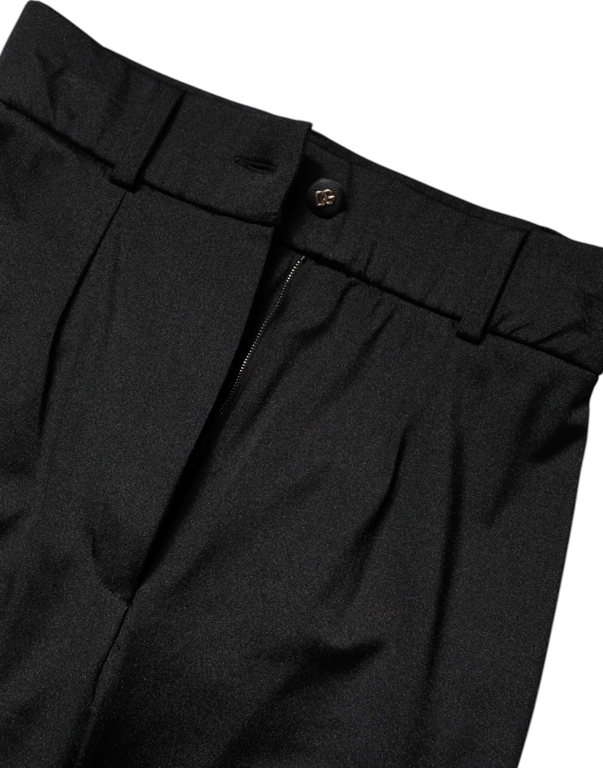 Black Nylon Leggings Stretch Pants