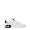 Weiße Sneakers aus Leder mit niedrigem Schaft