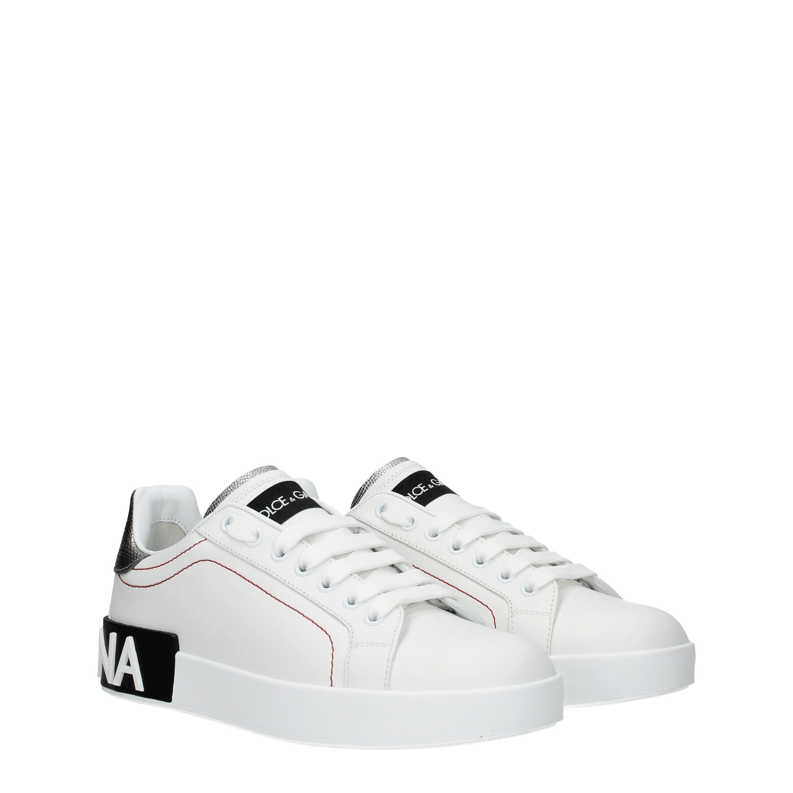 Weiße Sneakers aus Leder mit niedrigem Schaft