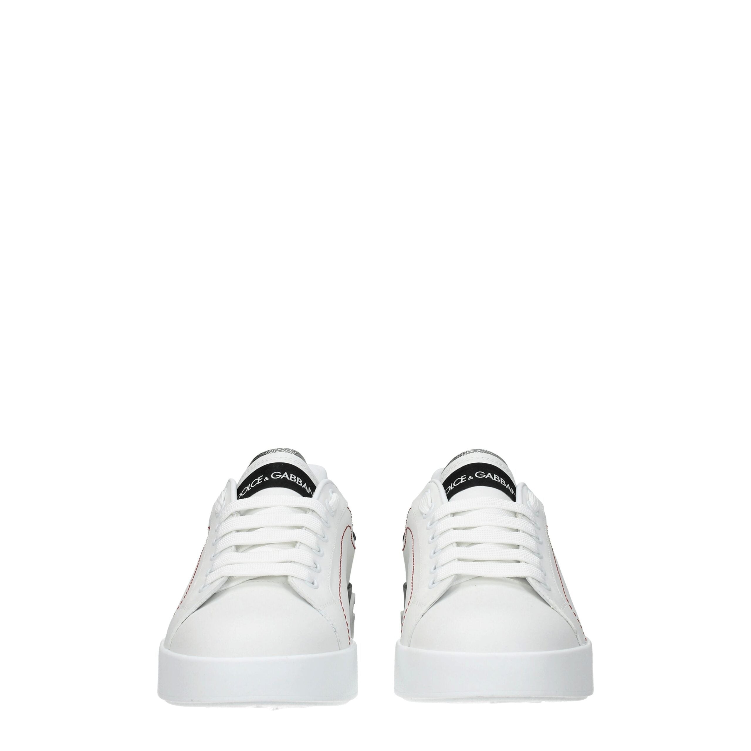 Weiße Sneakers aus Leder mit niedrigem Schaft