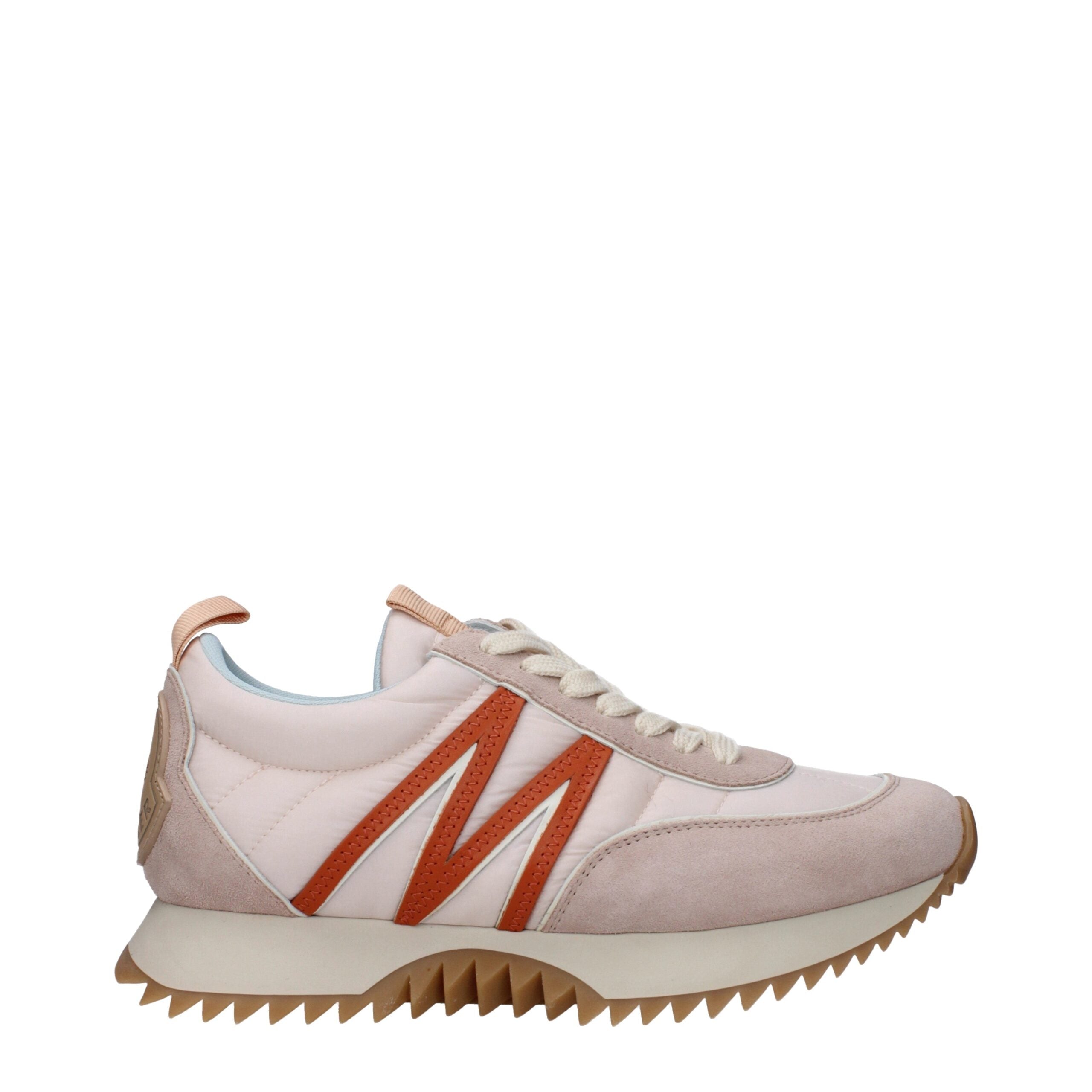 Pink Fabric Chunky Sneakers