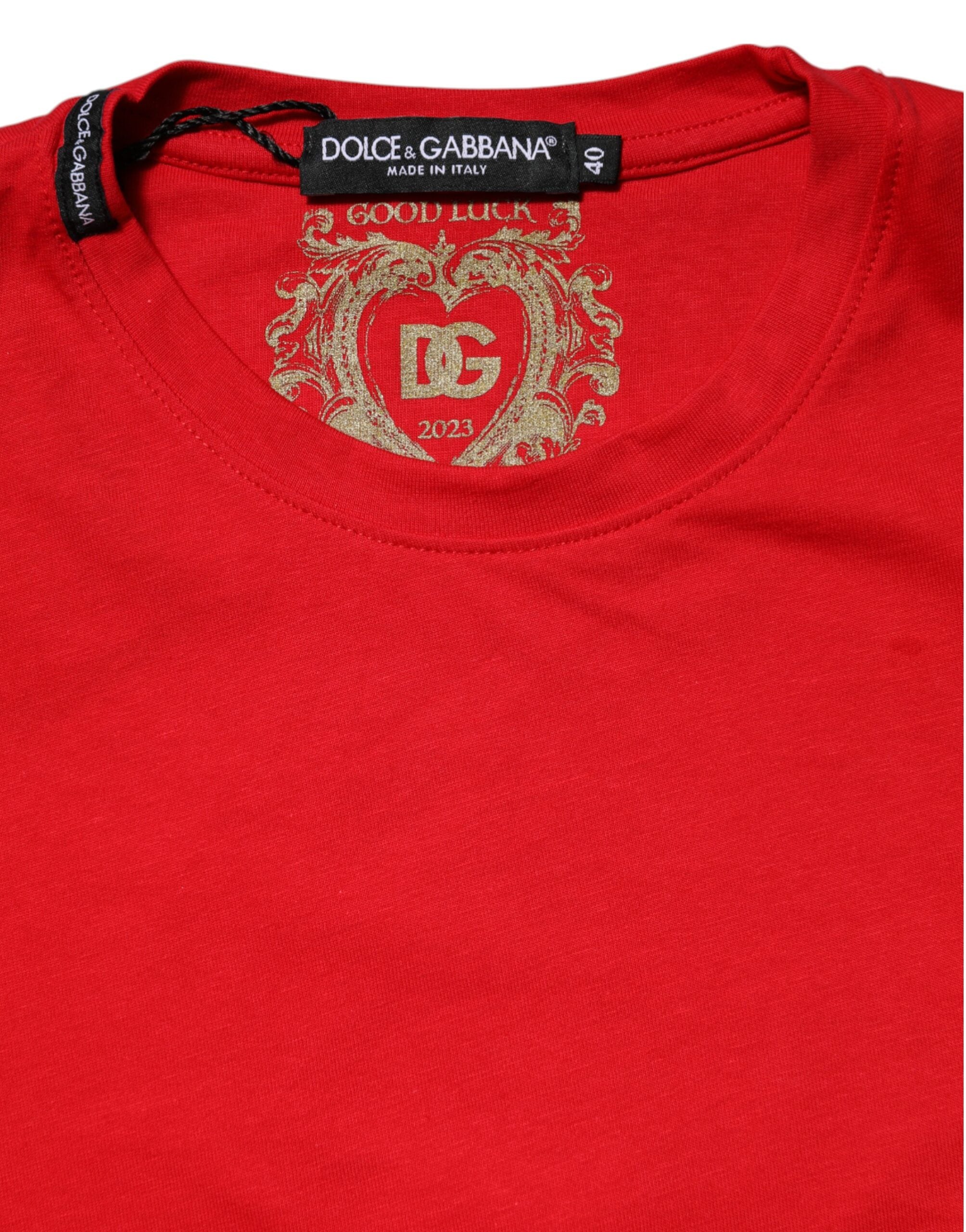 Red Casual Crew Neck Short Sleeve Top T-shirt