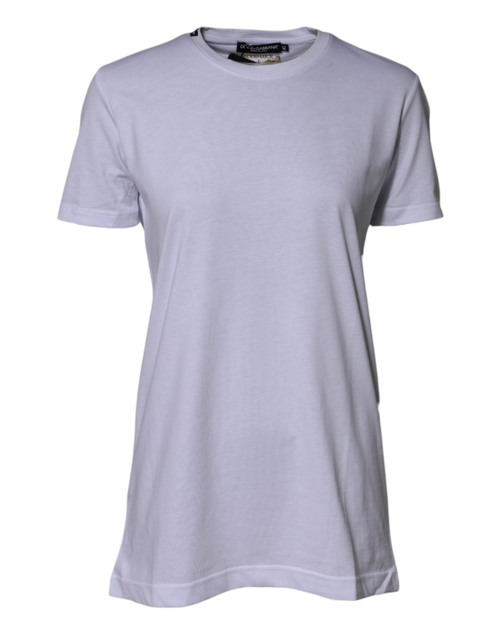 White Cotton Goodluck 2023 Crew NeckT-shirt
