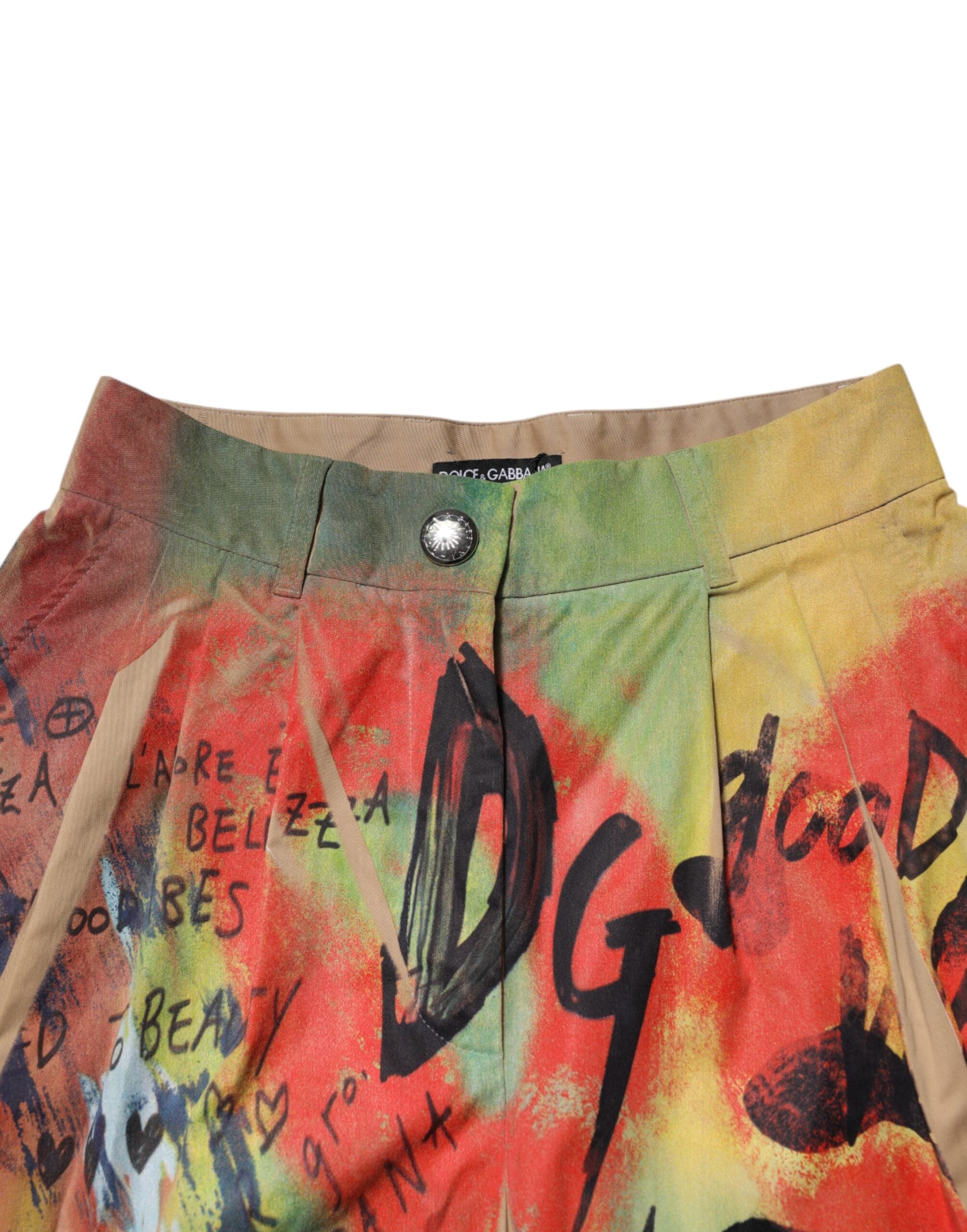 Multicolor High Waist Cargo Trouser Pants