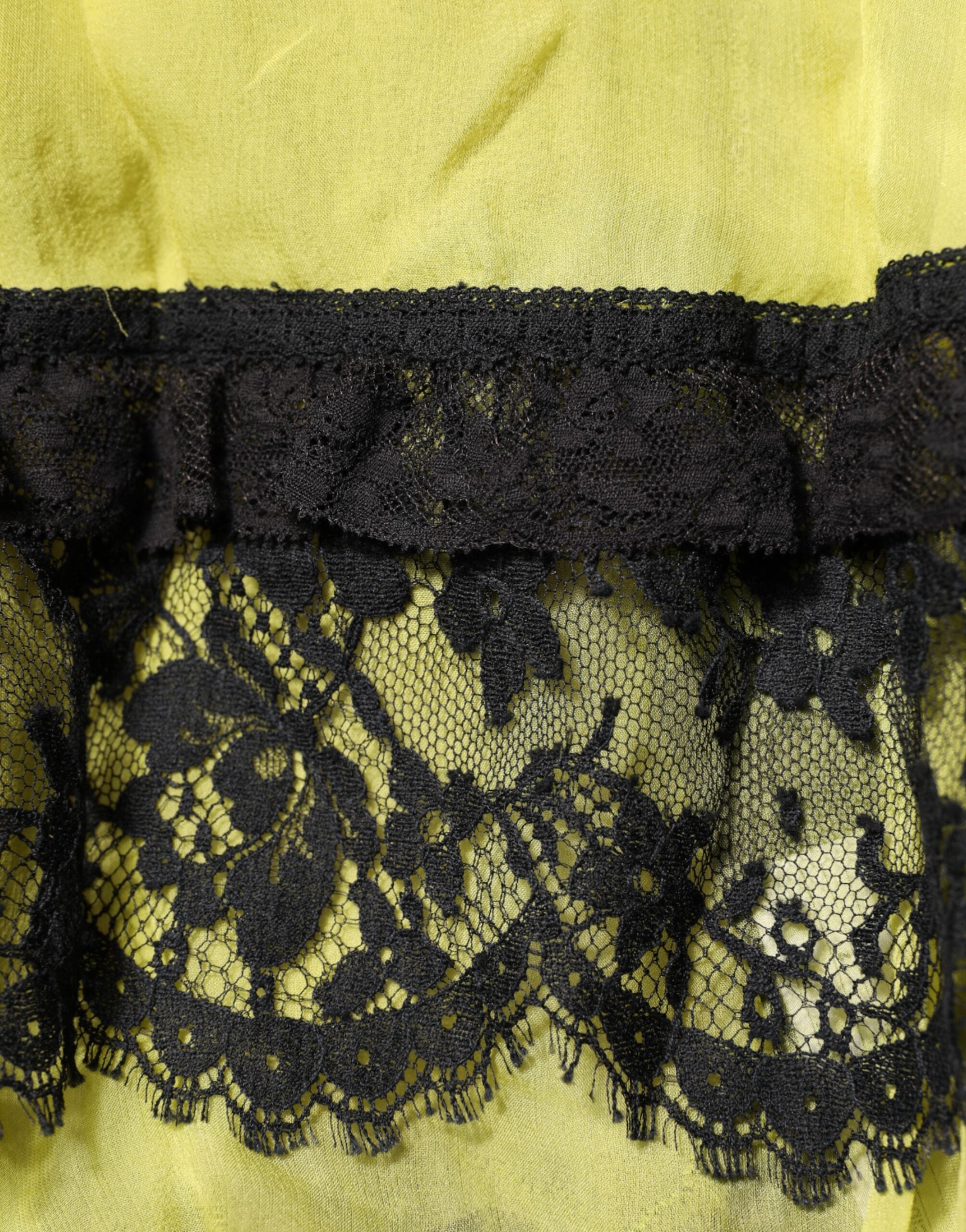 Yellow Black Babydoll Chemise Lingerie Dress
