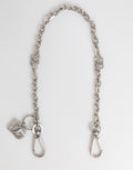 Silver Tone Brass DG Logo Detailing Chain Men Necklace