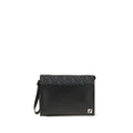 Black Calf Leather Bos Taurus Clutch Bag