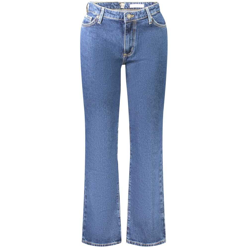 Blaue Baumwolle Frauen Jeans