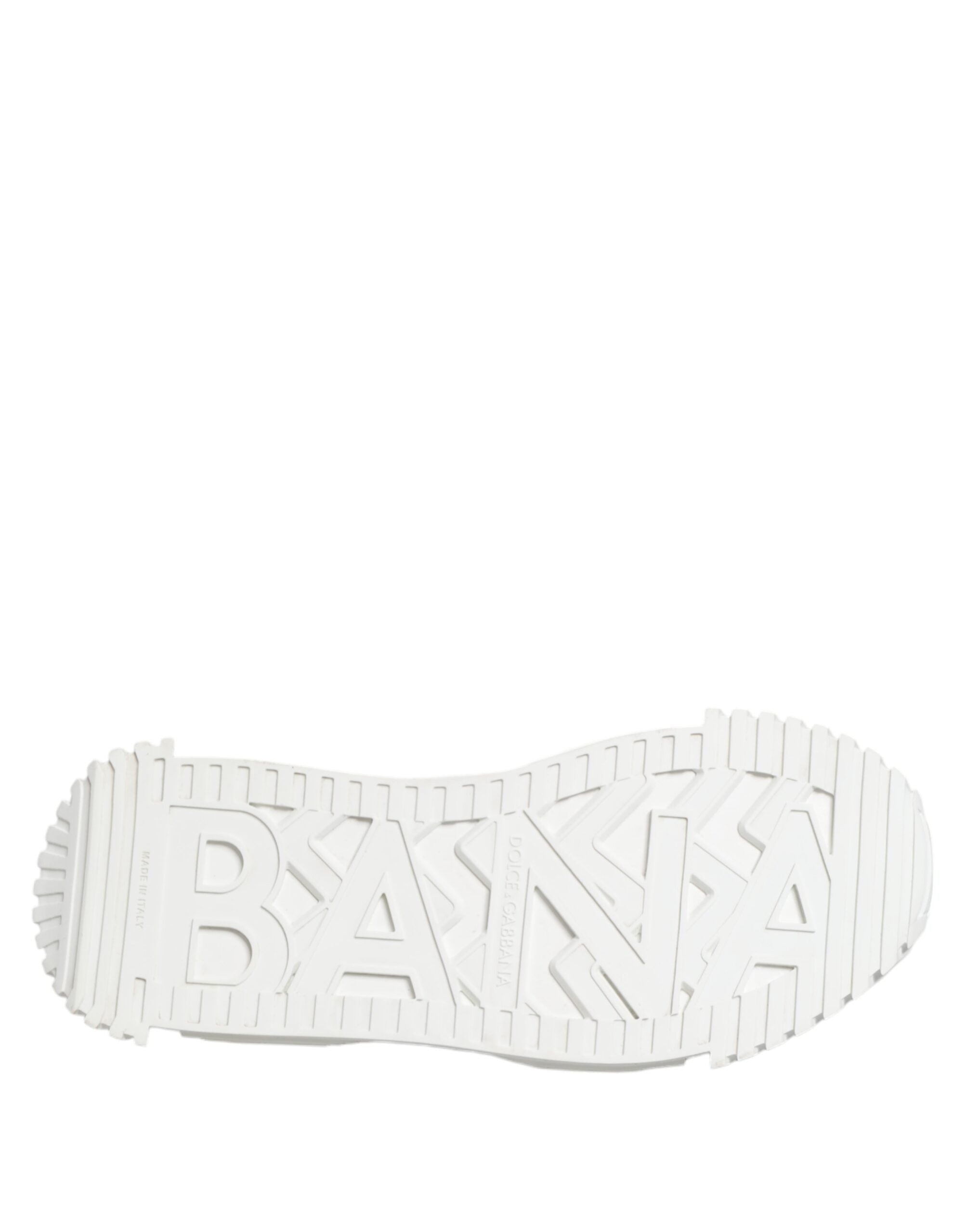 White NS1 Canvas Leather Embellished Sneakers Shoes