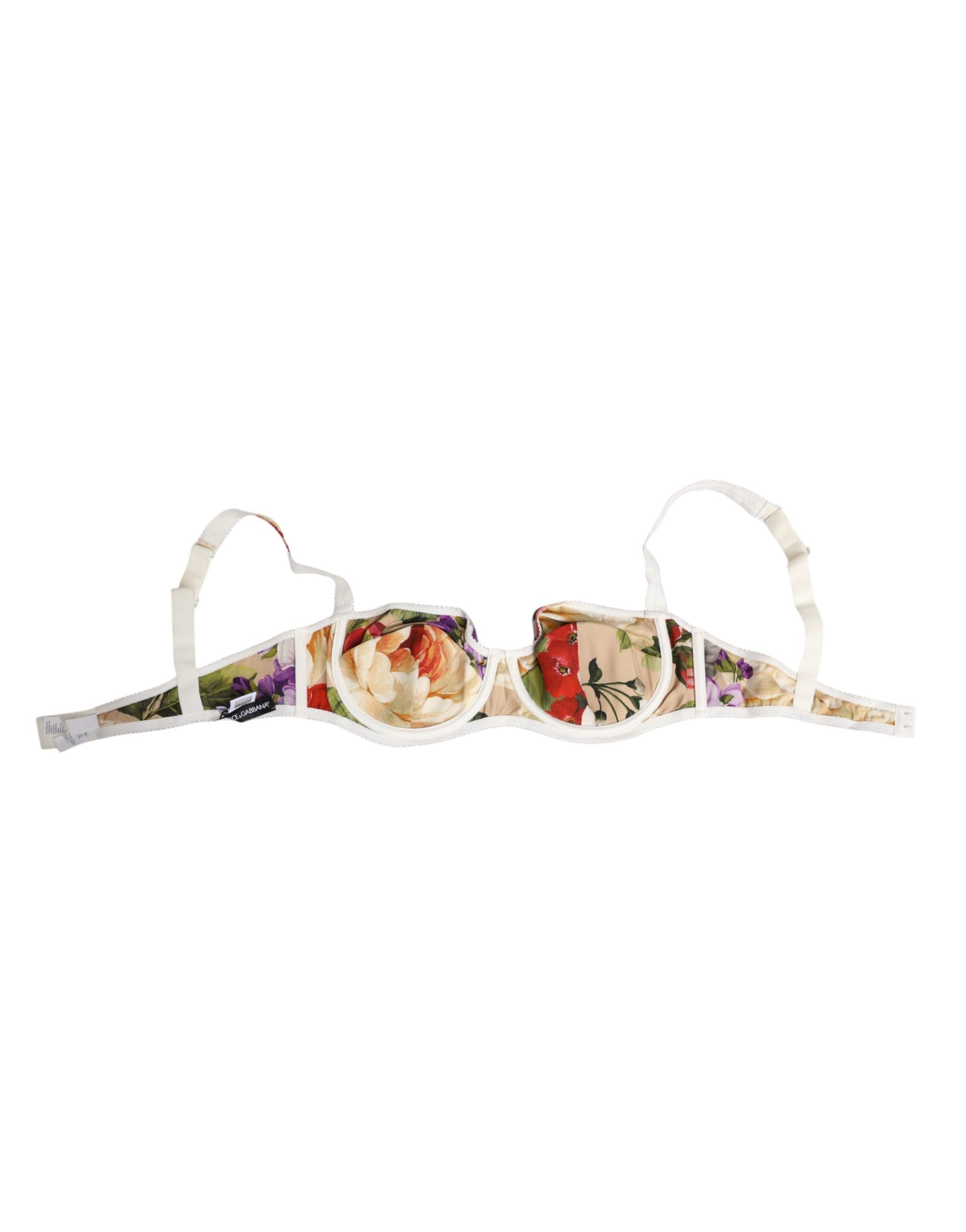 Floral Print Semi Padded Balconette Bra Underwear