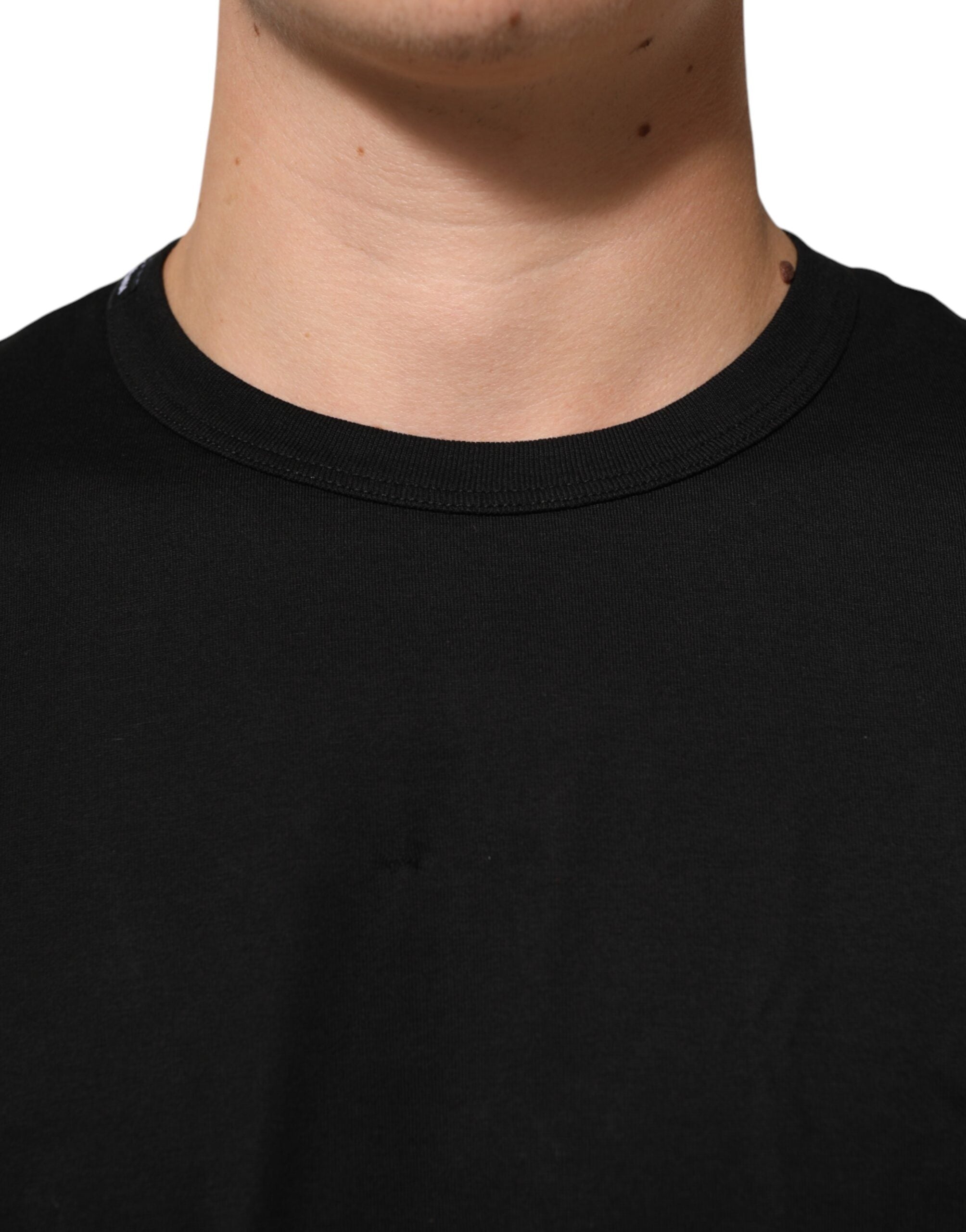 Black Goodluck 2021 Cotton Crew Neck T-shirt