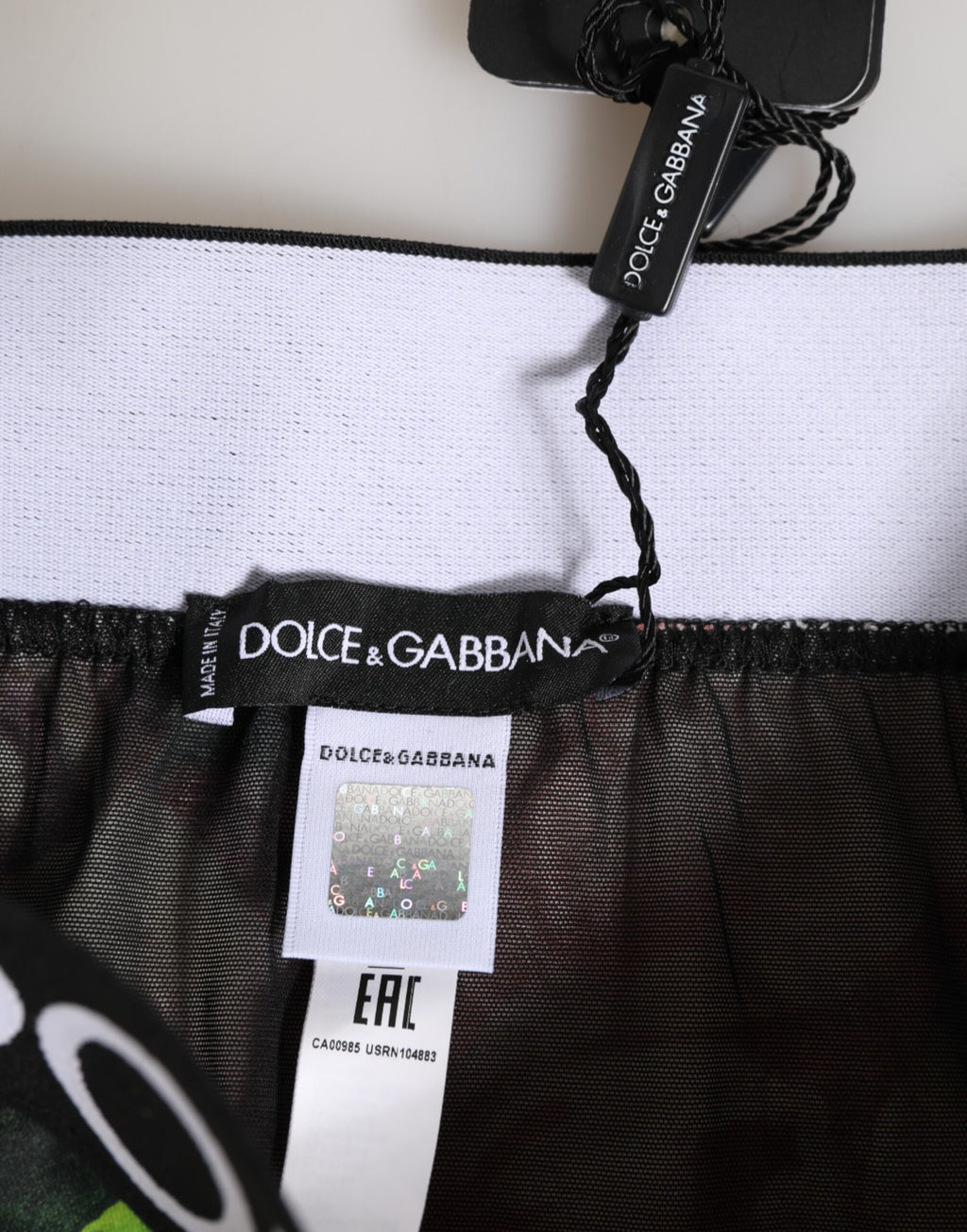 Black Floral Print High Waist Panty  Underwear